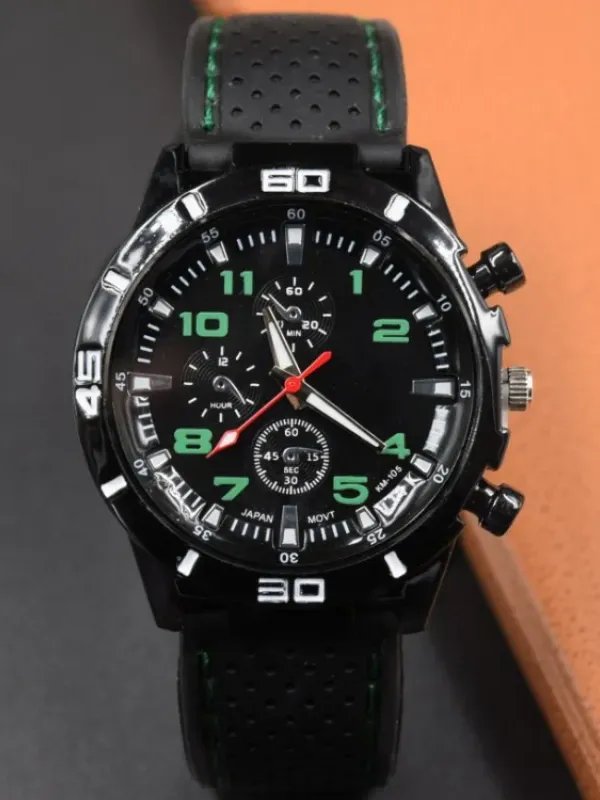 Factory direct sales, foreign trade explosion, men's sports cars, silicone watches wholesale, students sports quartz watches on behalf of a generation product image (3)