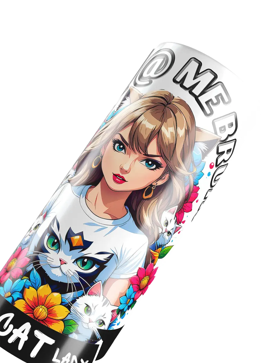 Childless Cat Lady 20 oz Skinny Stainless Steel Tumbler - White product image (6)