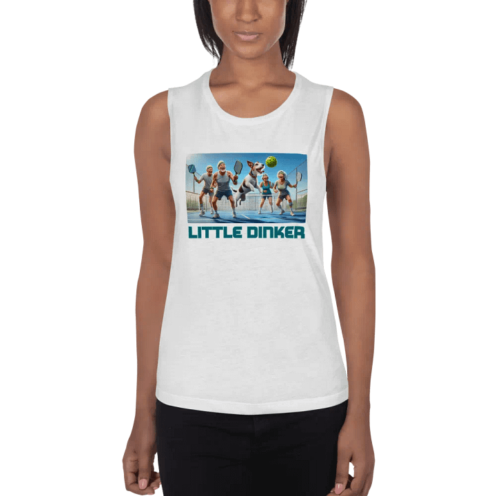 Little Dinker - Pickleball + Jack Russell Funny Women's Tank product image (1)