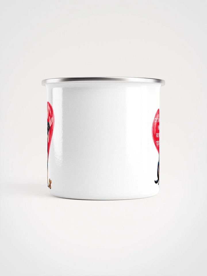I'M YUST HERE FOR THE TREATS Enamel Mug product image (2)