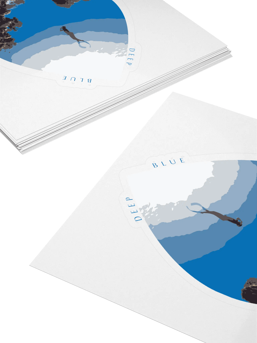 Aqua Droplet Diver Sticker product image (4)