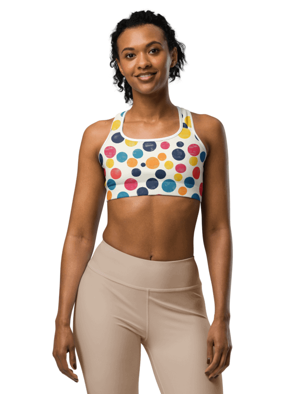 Polka Dot Illusion Vintage Retro Sports Bra product image (2)