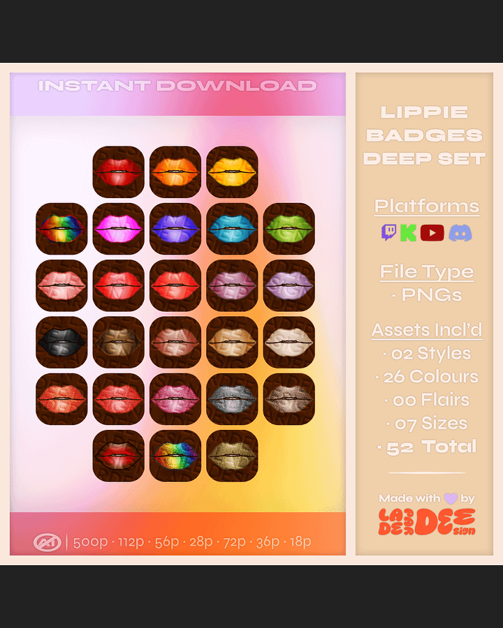 Lippie Badges [Deep Set] product image (1)