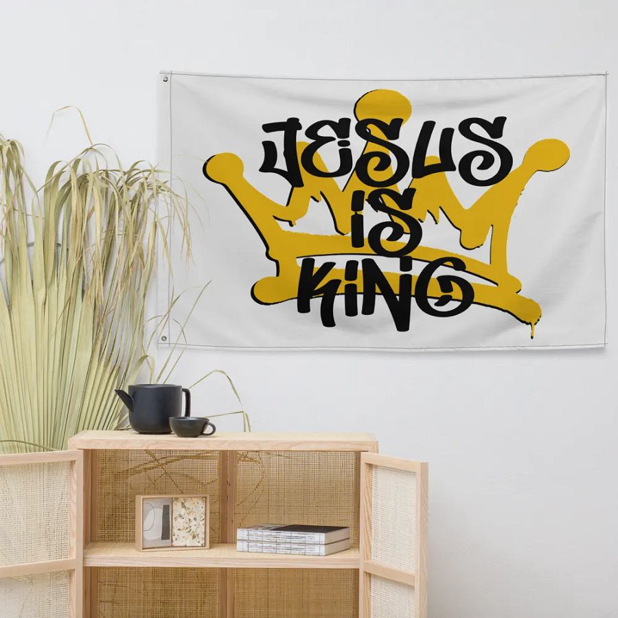 JESUS IS KING Flag product image (7)