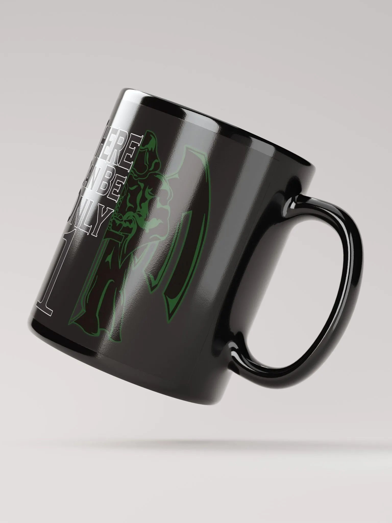 Highlander Roll1 Green Mug (Black) [L] product image (3)