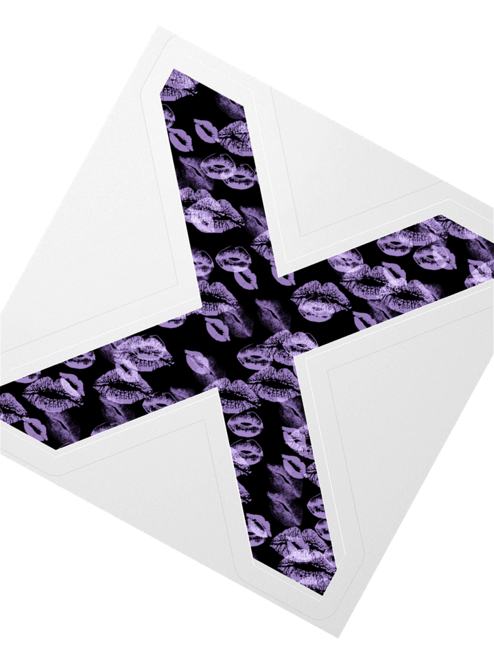 Black X Lilac Lipstick Kisses | Kiss-cut Sticker product image (2)