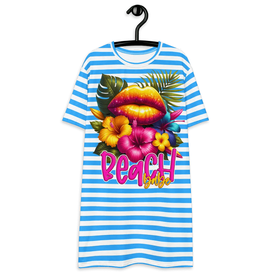 Hibiscus Kiss Summer T-Shirt Dress product image (4)