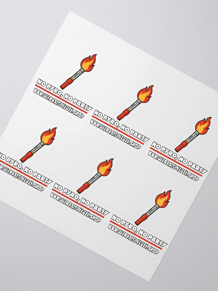 Pachet 6 stickere No Pyro No Party product image (2)