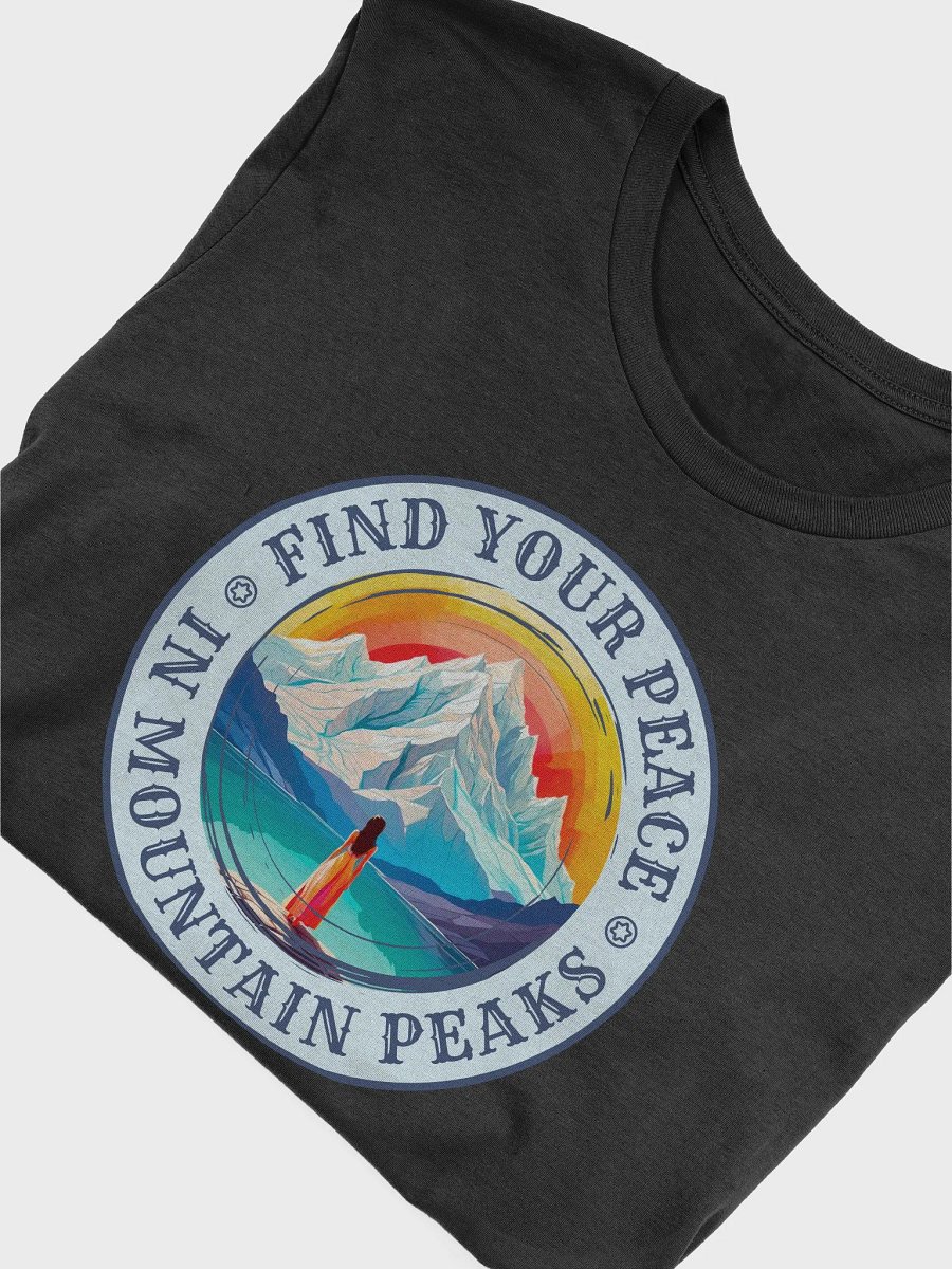 Outdoors Graphic T Shirt | Find Your Peace In Mountain Peaks product image (3)