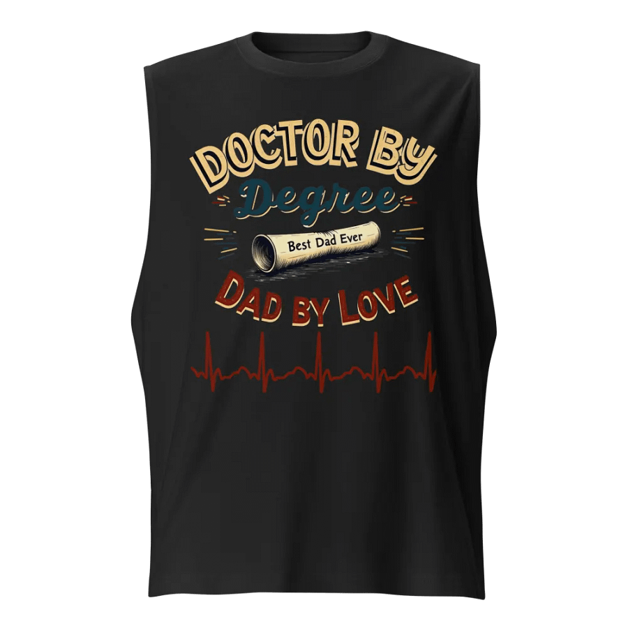 Doctor by Degree Muscle Tank for the Best Dad Ever product image (1)
