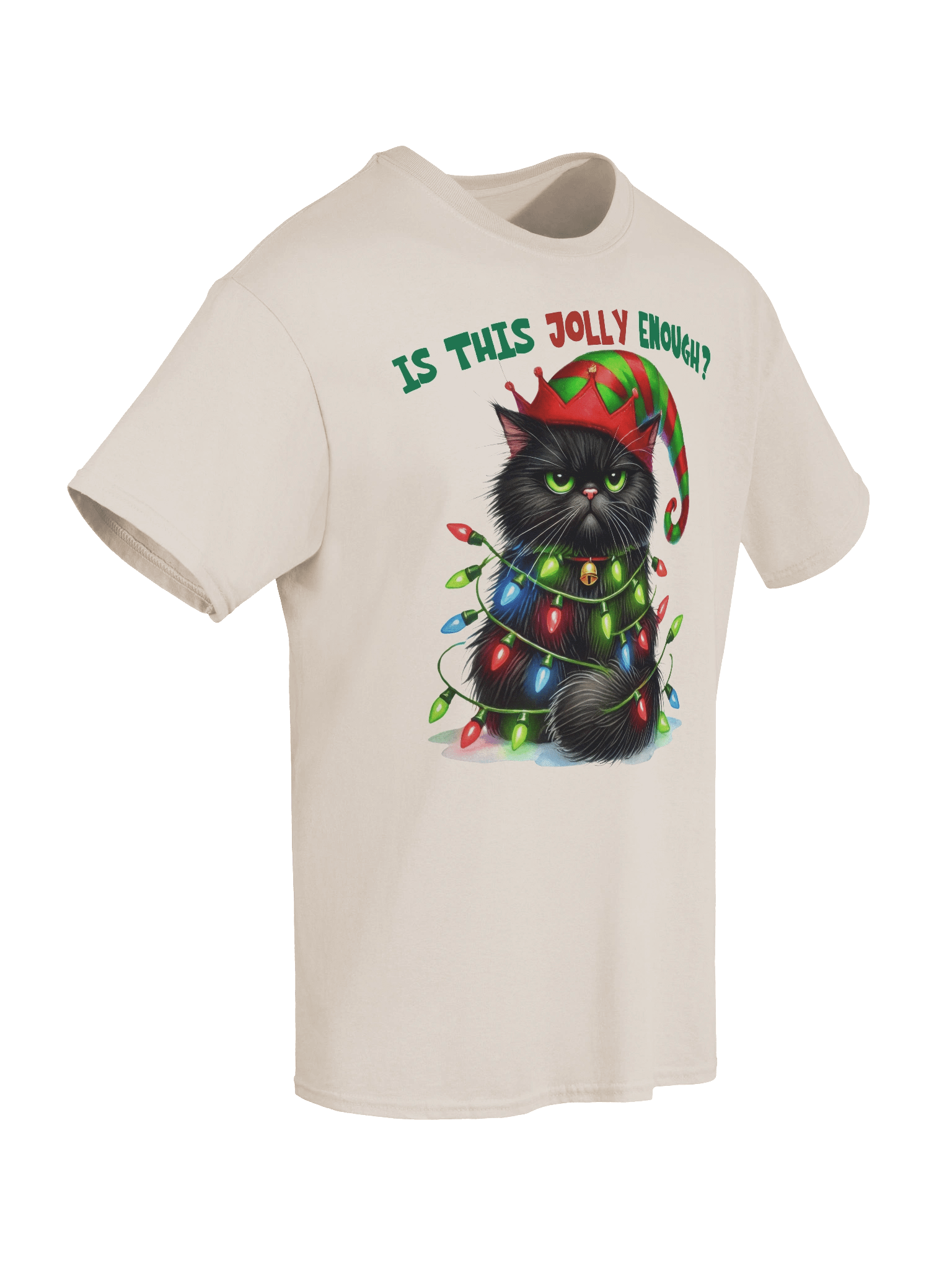 "Is This Jolly Enough?" Grumpy Cat Christmas T-Shirt product image (2)