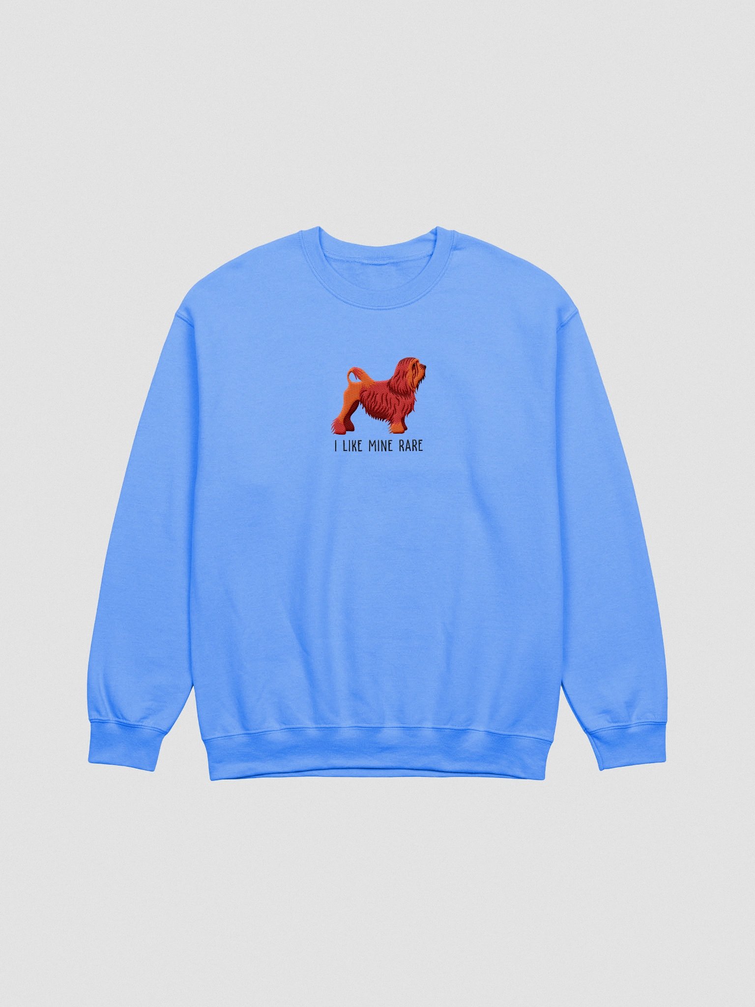 I Like Mine Rare Sweatshirt (Embroidered) of a Löwchen(Red) product image (4)