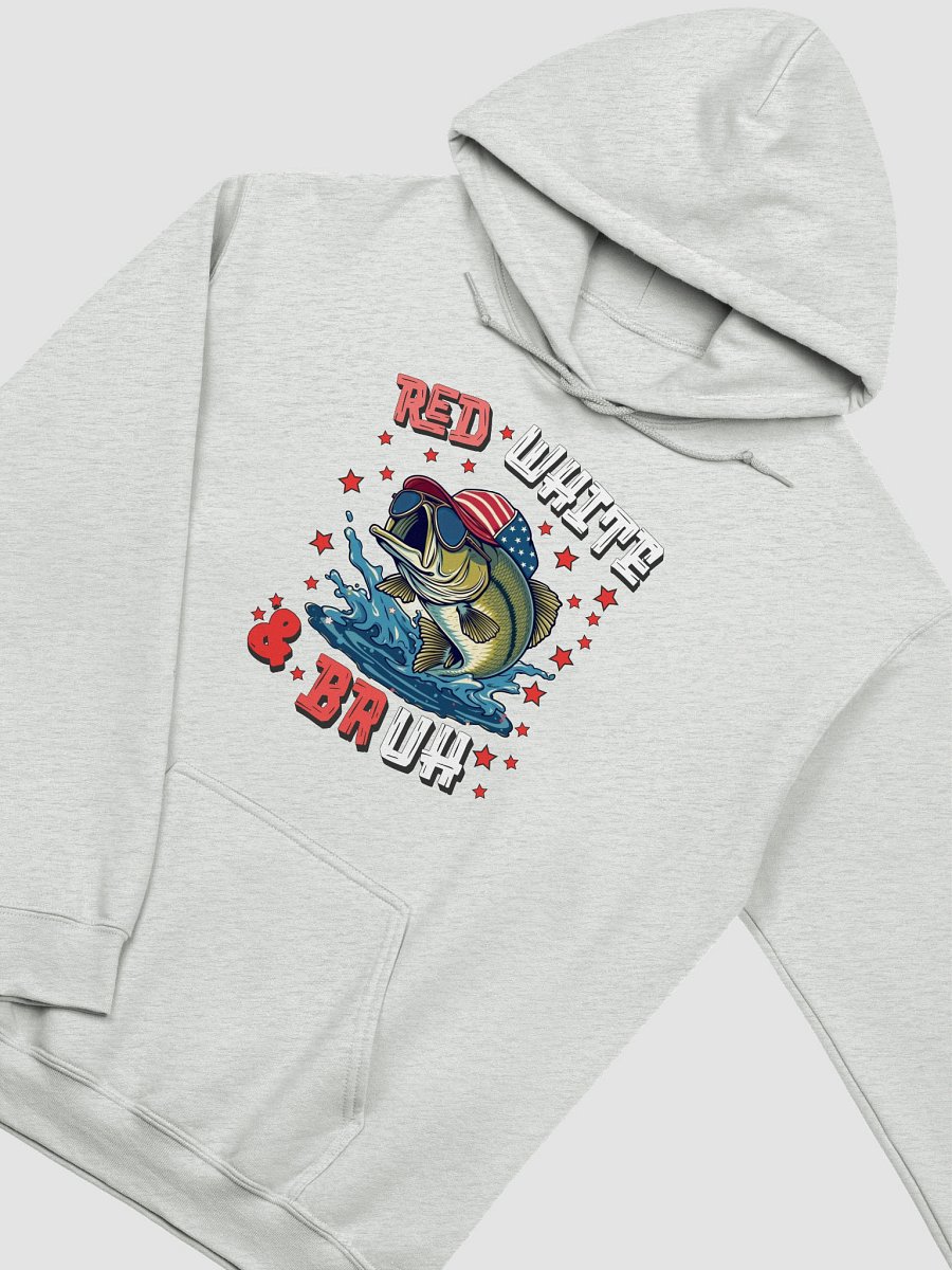 Red White And Bruh Fishing Hoodie product image (2)