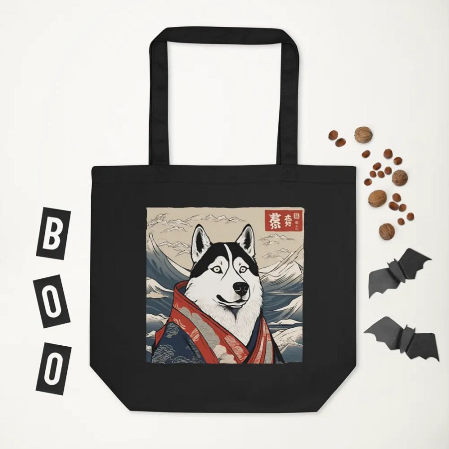 Funny Husky Oriental Eco-Friendly Tote Bag product image (7)