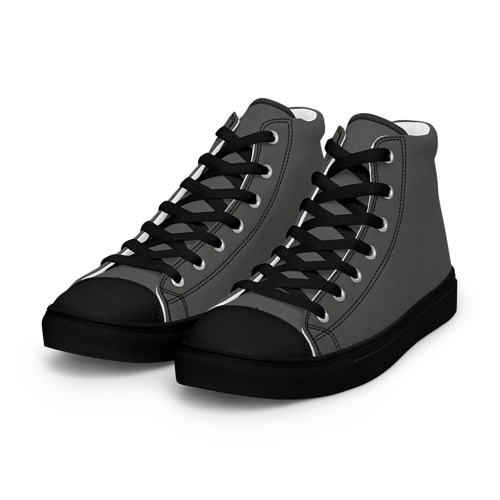 Ladies all black canvas high tops product image (1)
