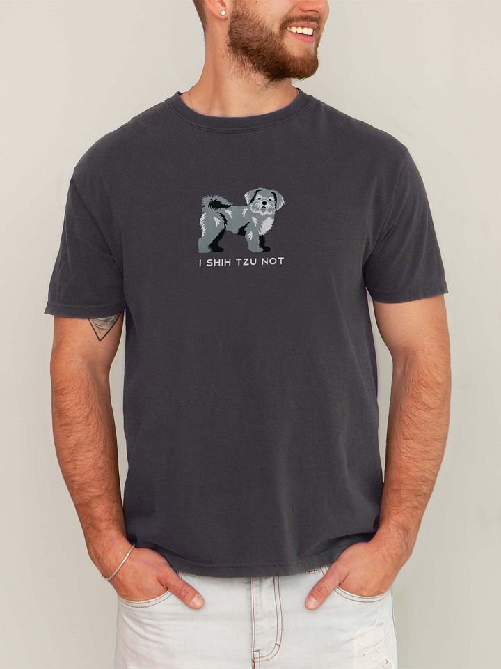 I Shih Tzu Not T-Shirt(Embroidered) of a Shih Tzu(Blue) product image (2)