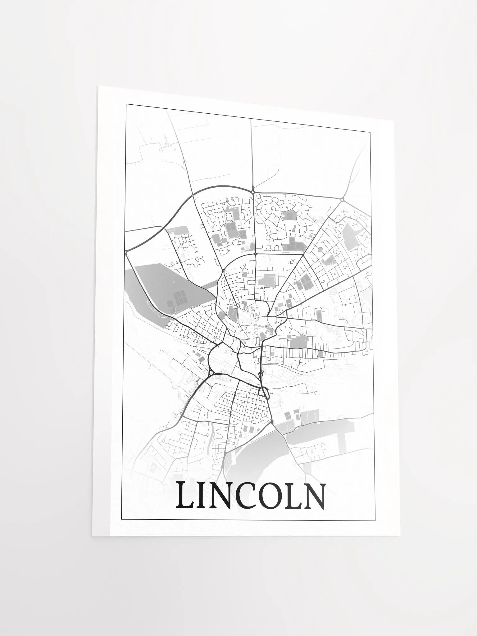 Lincoln, England, city map print product image (13)