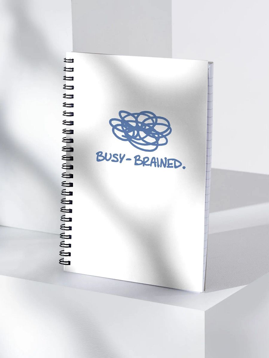 BUSY-BRAINED (teal design) notebook product image (3)