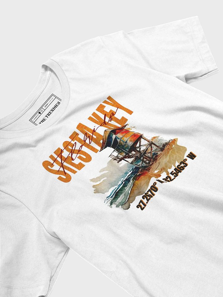 Vibrant Beach Scene T-Shirt Featuring Lifeguard Tower Design product image (2)