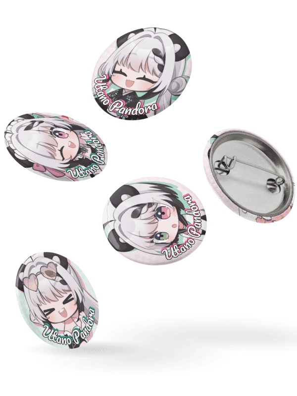 Utano Pandora 'Dress up Pan-chan' Badge Set (1.25 inch Version) product image (3)