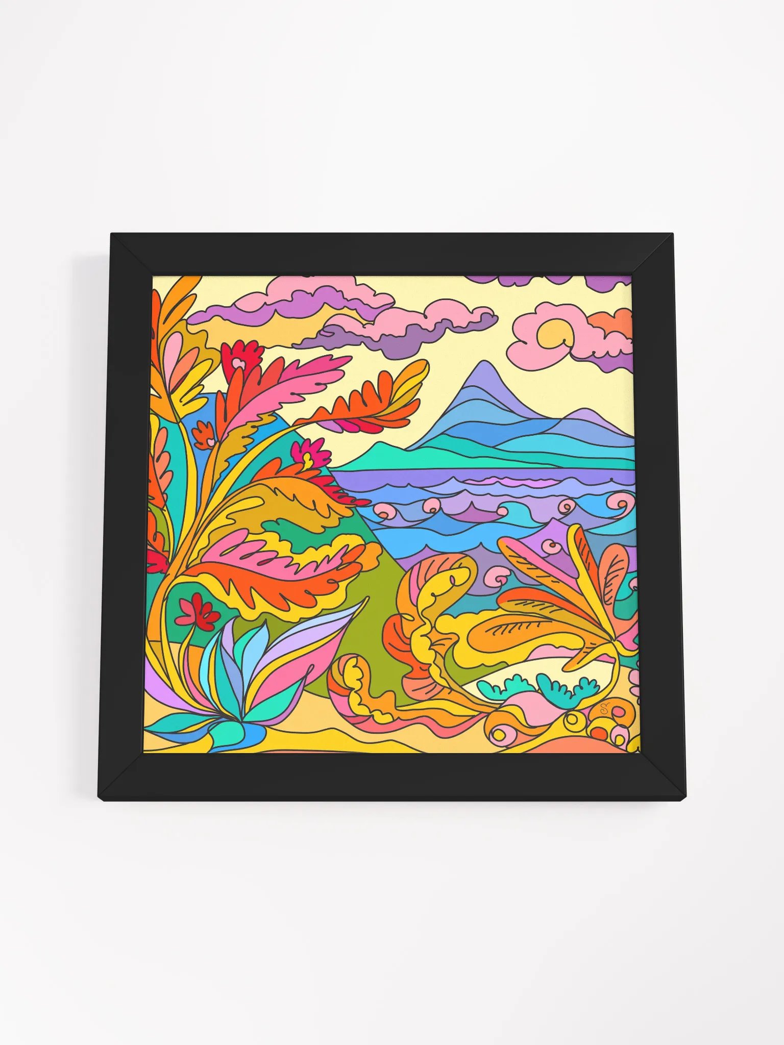 Vibrant Ayous Wood Framed Matte Poster - Paradise Landscapes No. 2 product image (53)