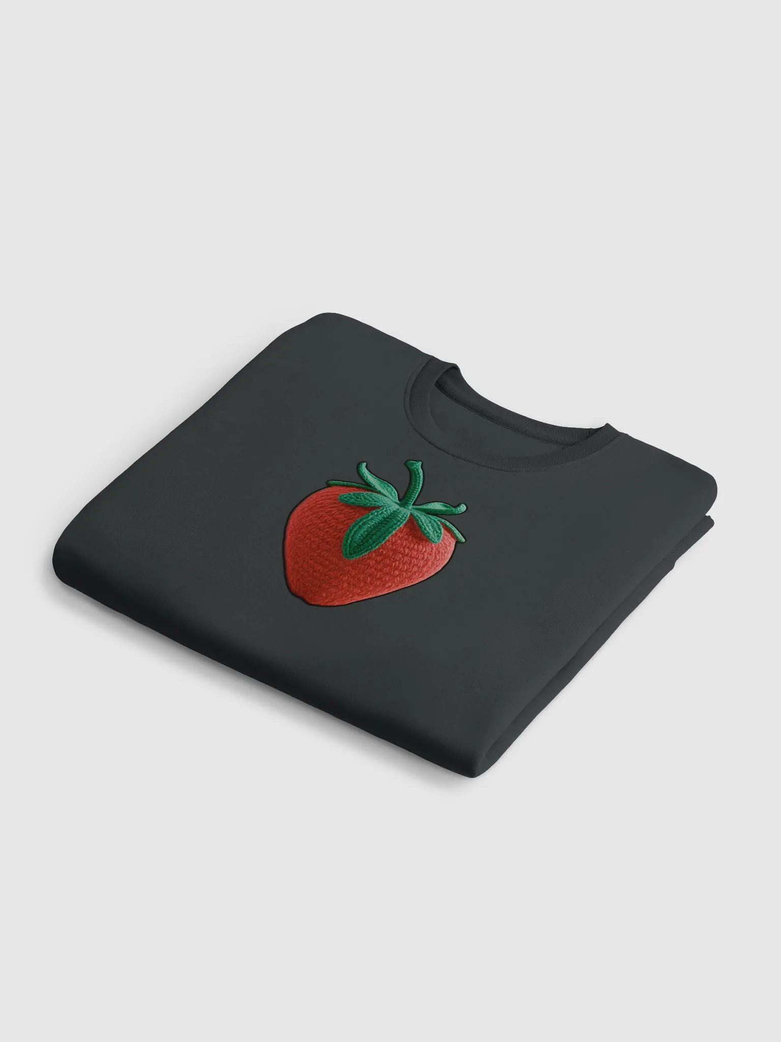 CozyAvocado Black Unisex Eco Sweatshirt Strawberry #1 product image (6)