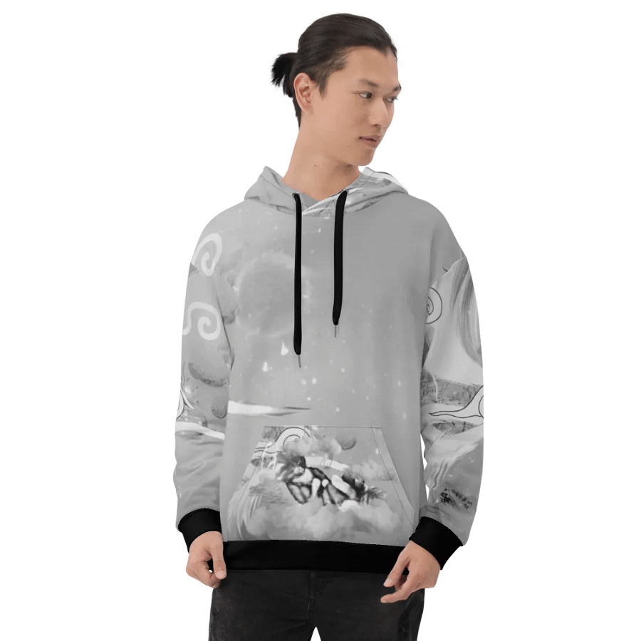 President Tubs all Custom All Over Hoodie B&W product image (8)
