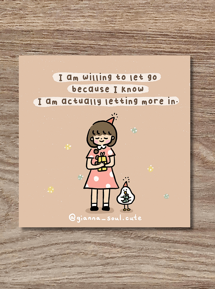 Let go, let in | Positivity Greetings Card product image (1)
