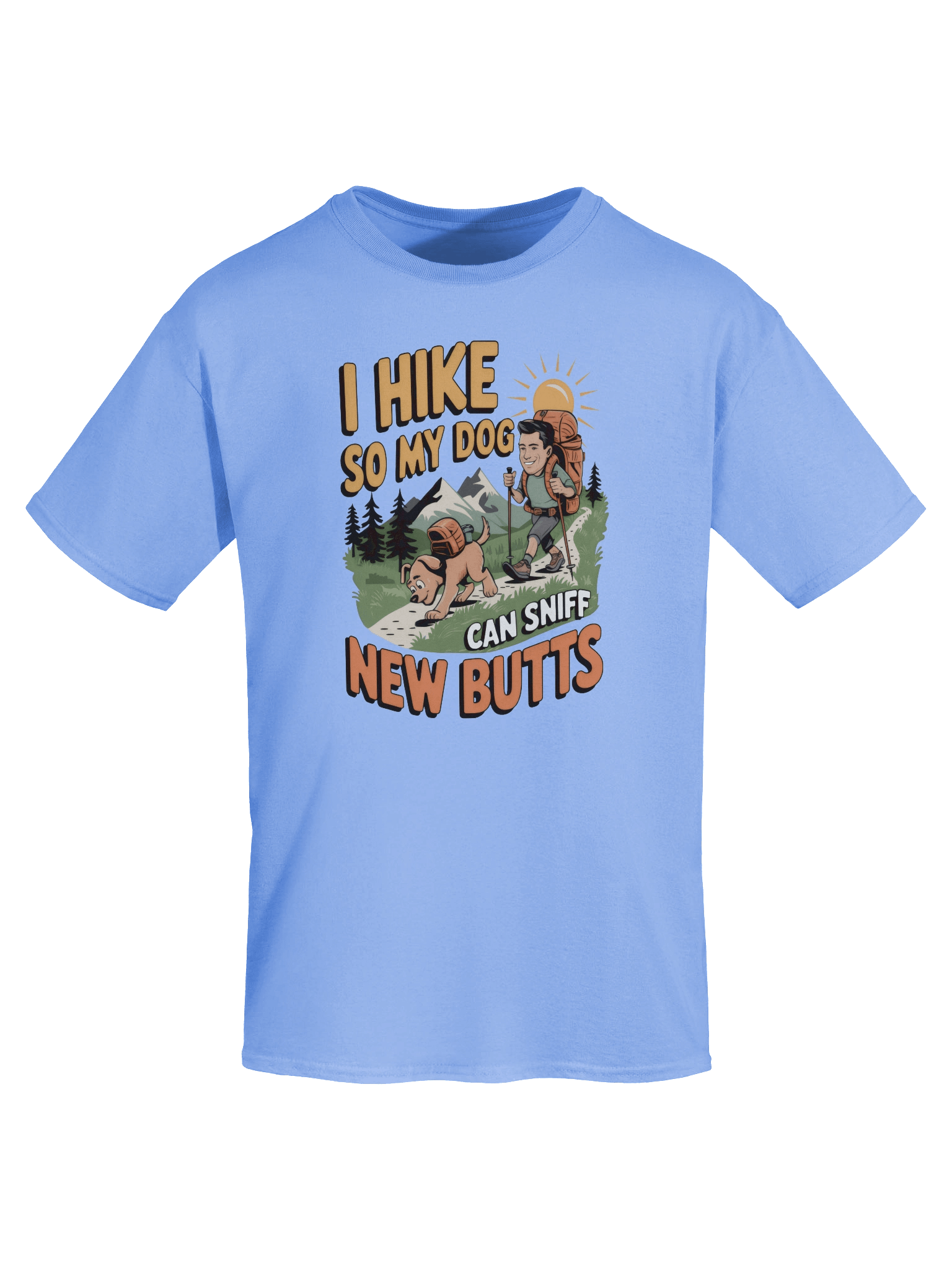 I Hike So My Dog Can Sniff New Butts Light Version Unisex Heavyweight Graphic T-Shirt product image (1)