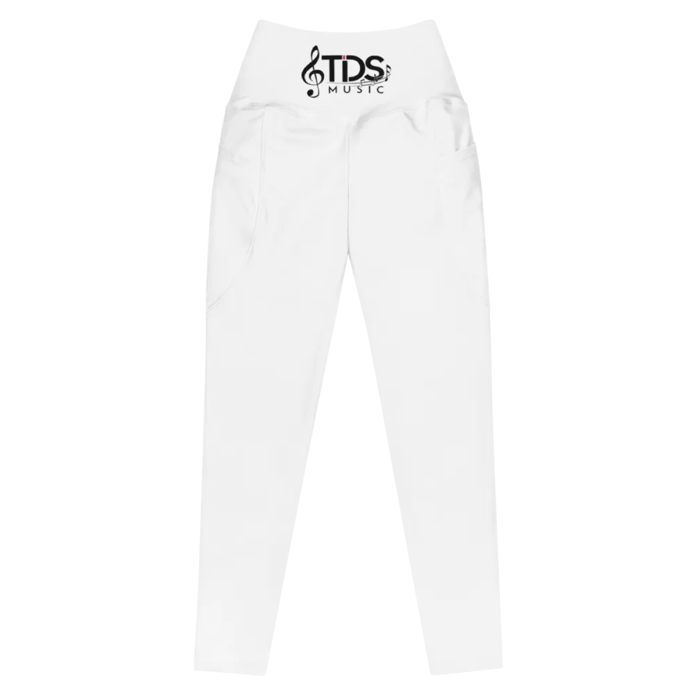 TDS Music High-Waisted Leggings with Pockets - White product image (3)