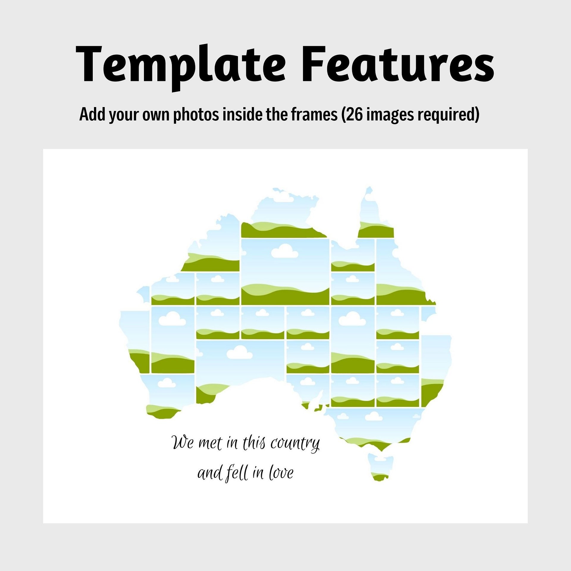 Map of Australia Photo Collage Canva Template product image (4)