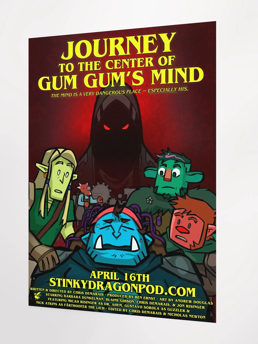 Journey To The Center Of Gum Gum's Mind Poster product image (2)