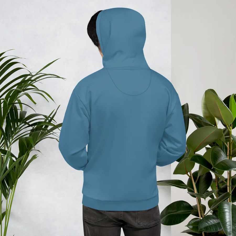 Plain Medium Blue True Summer Unisex Recycled Polyester Heavyweight Premium Hoodie by Treasure Pie product image (11)
