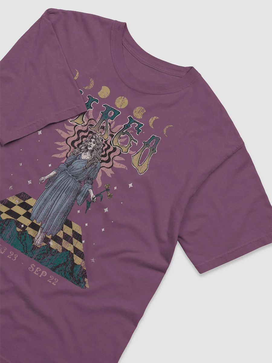 Virgo Zodiac Sign Tee | Art Nouveau-Style Grunge Streetwear T-Shirt for August 23 to September 22 Birth Months product image (3)