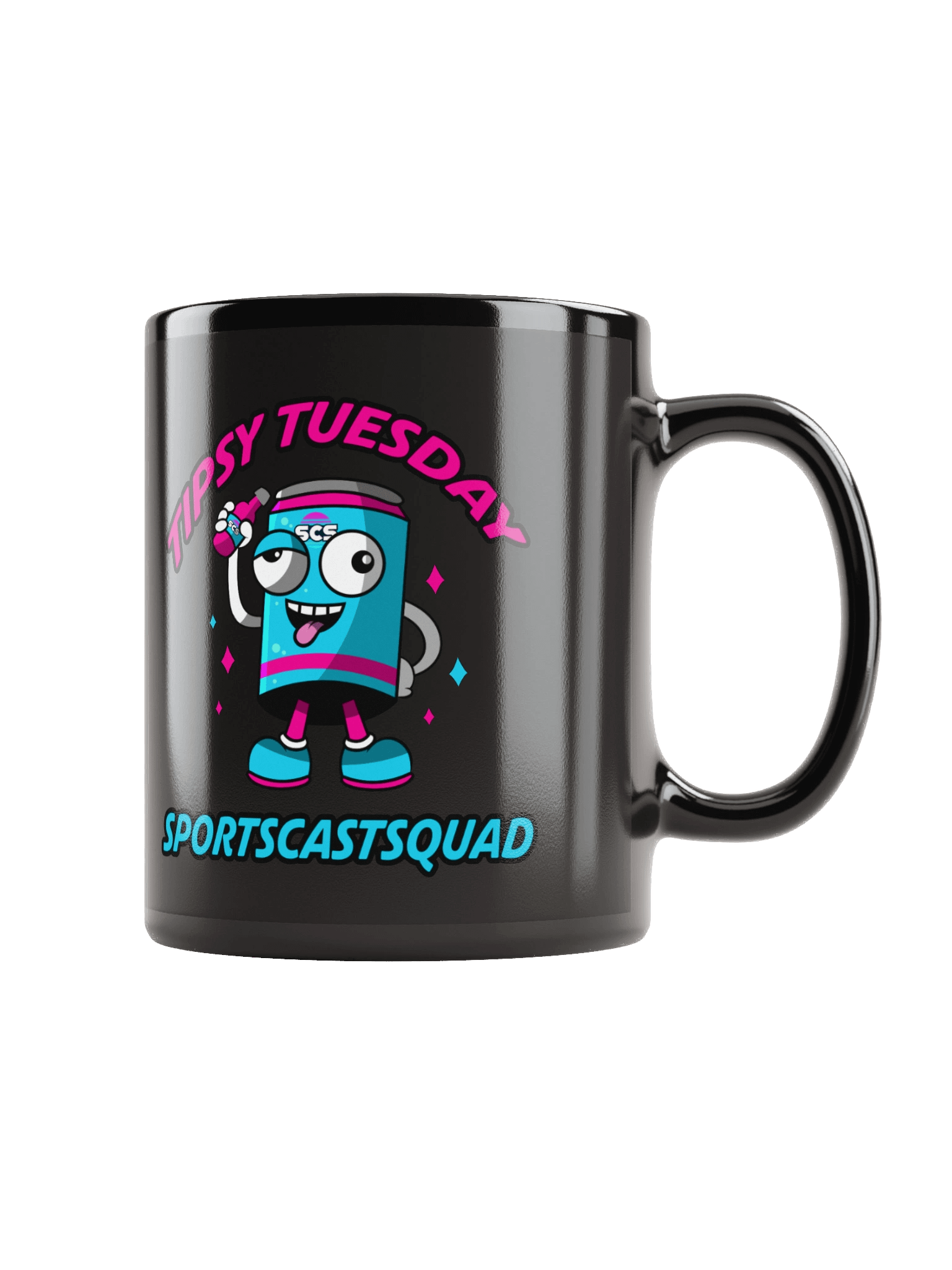 TIPSY TUESDAY "BREWSKI" BLACK MUG product image (2)