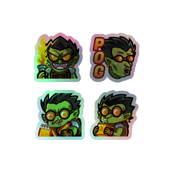 Goblin Emote Holographic Sticker Set A product image (2)