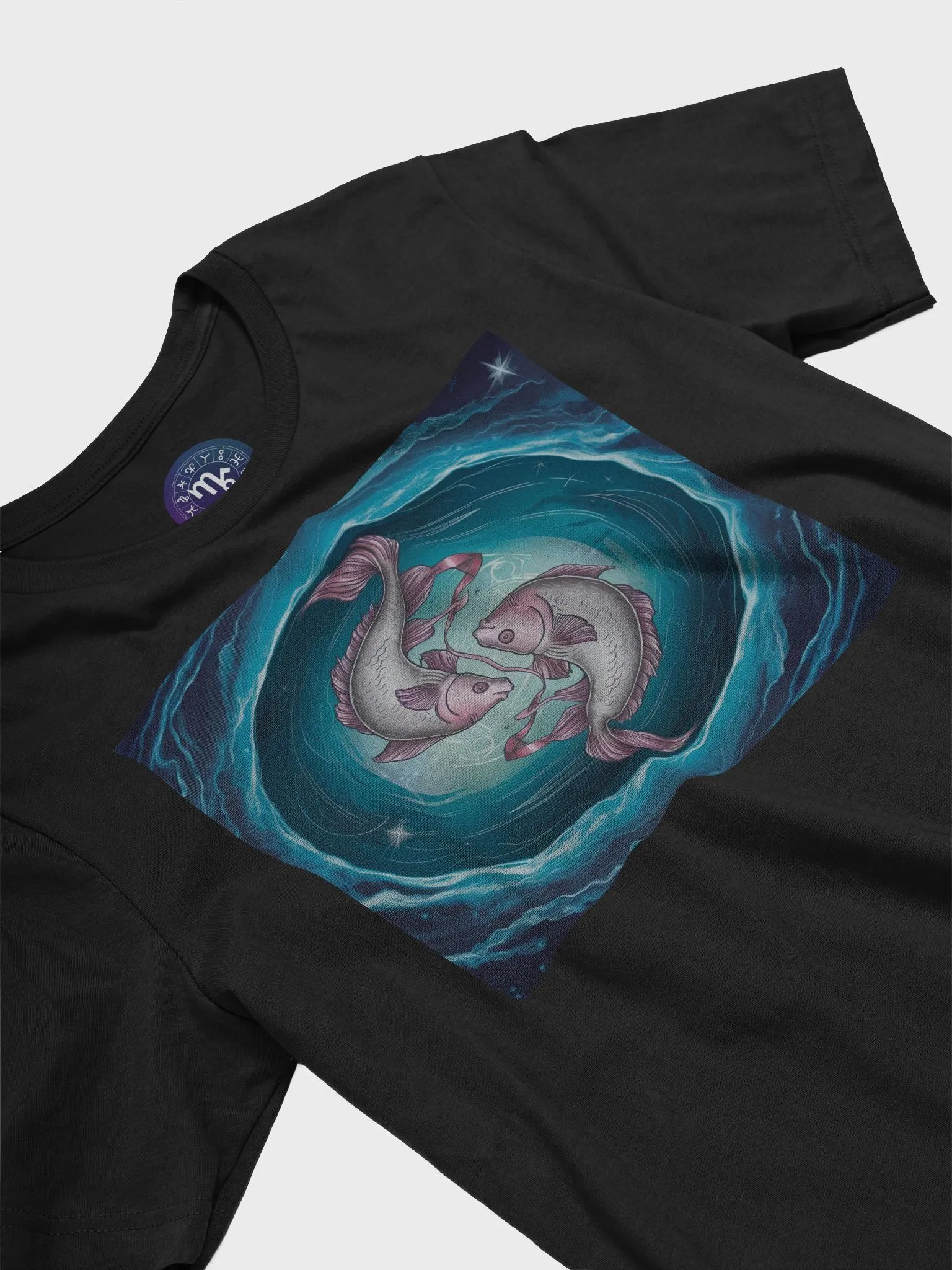 Unisex Pisces Zodiac T-Shirt - Ethereal Fish Design, Astrology Gift product image (5)