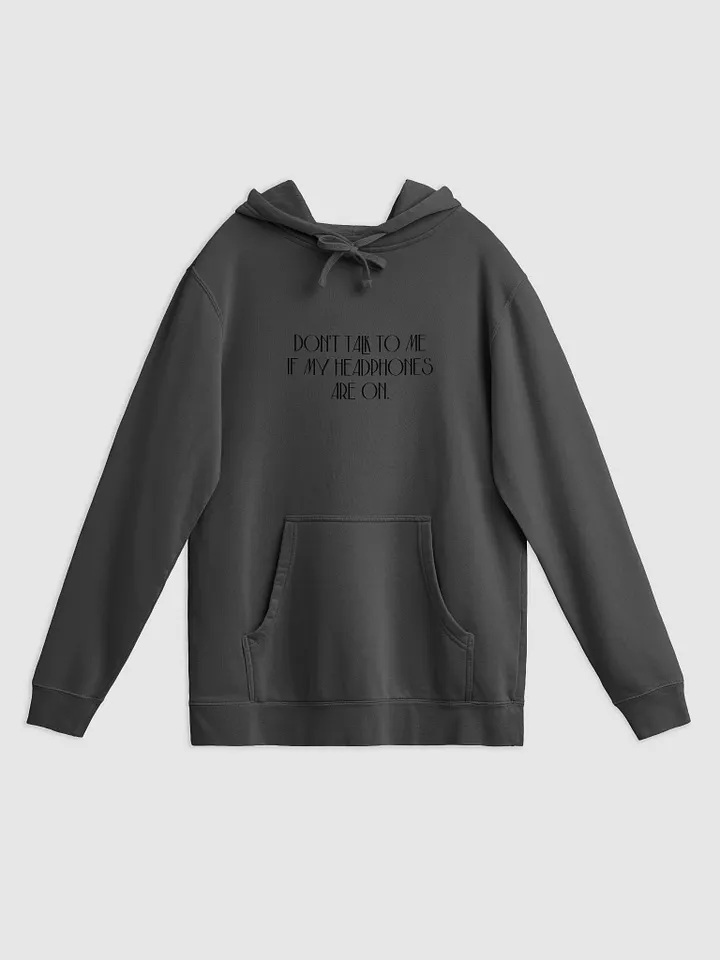HEADPHONES ON (variant 5) printed pigment hoodie product image (3)