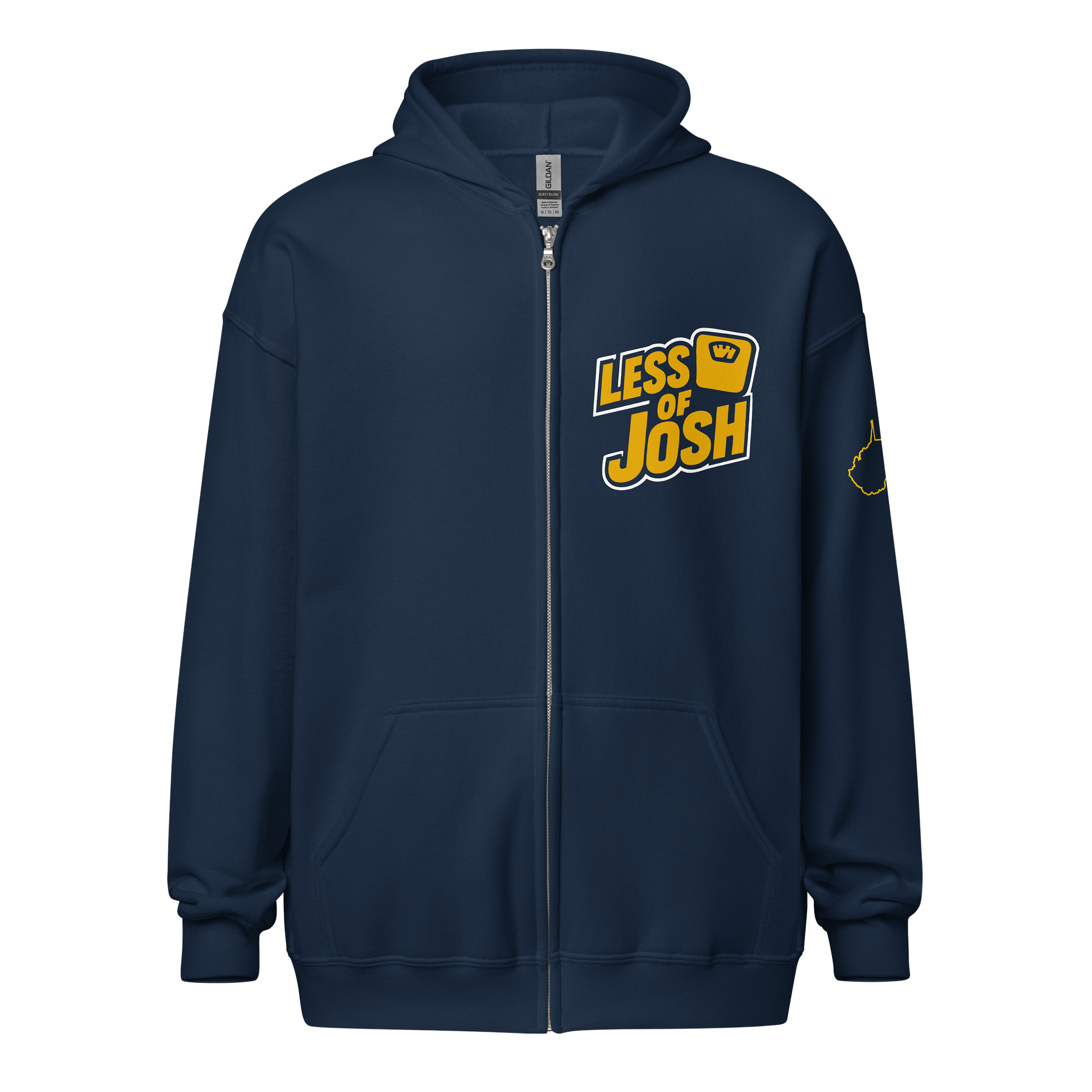 Less of Josh” Heavyweight Zip Hoodie – Built Different, Just Like You product image (5)