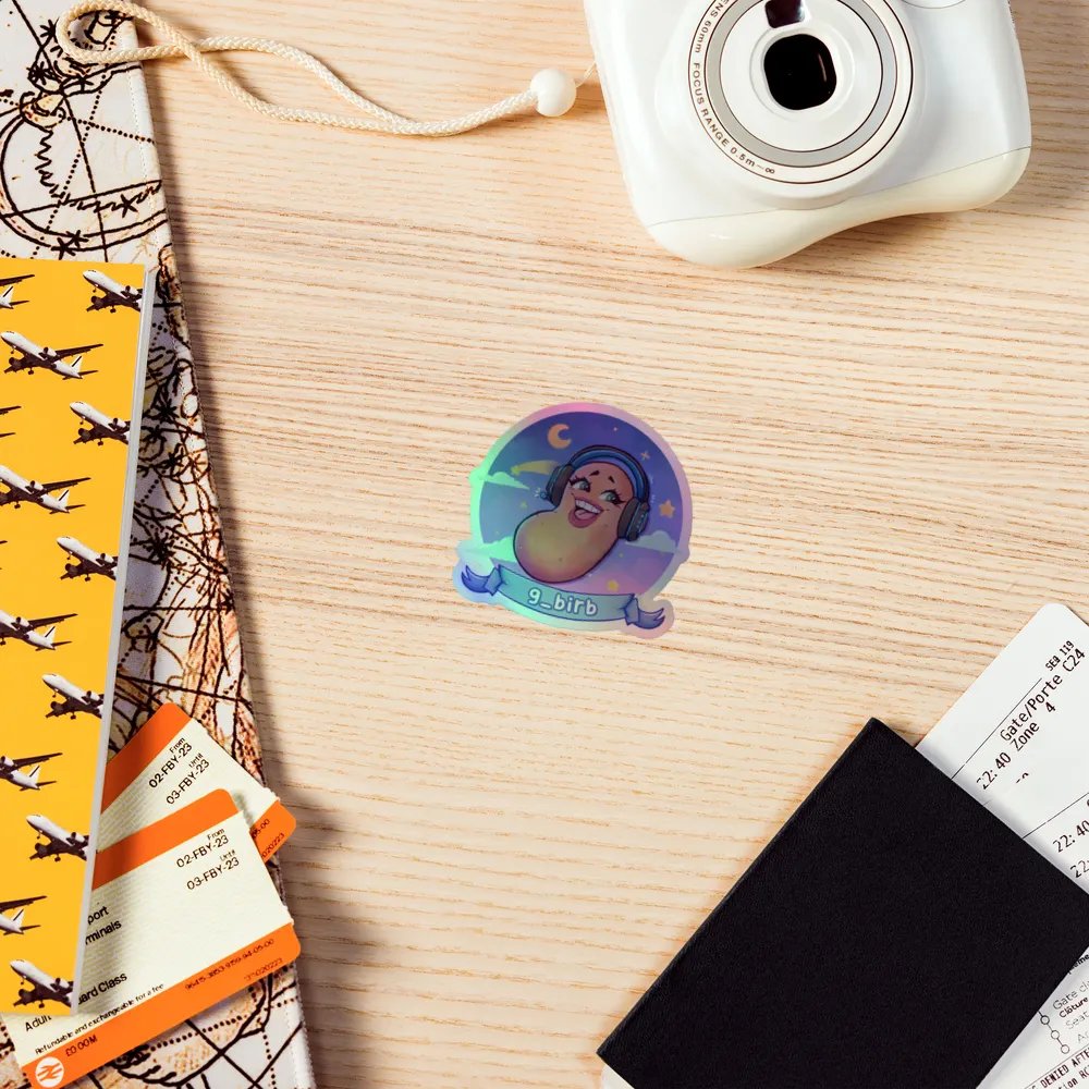 holographic logo sticker product image (5)