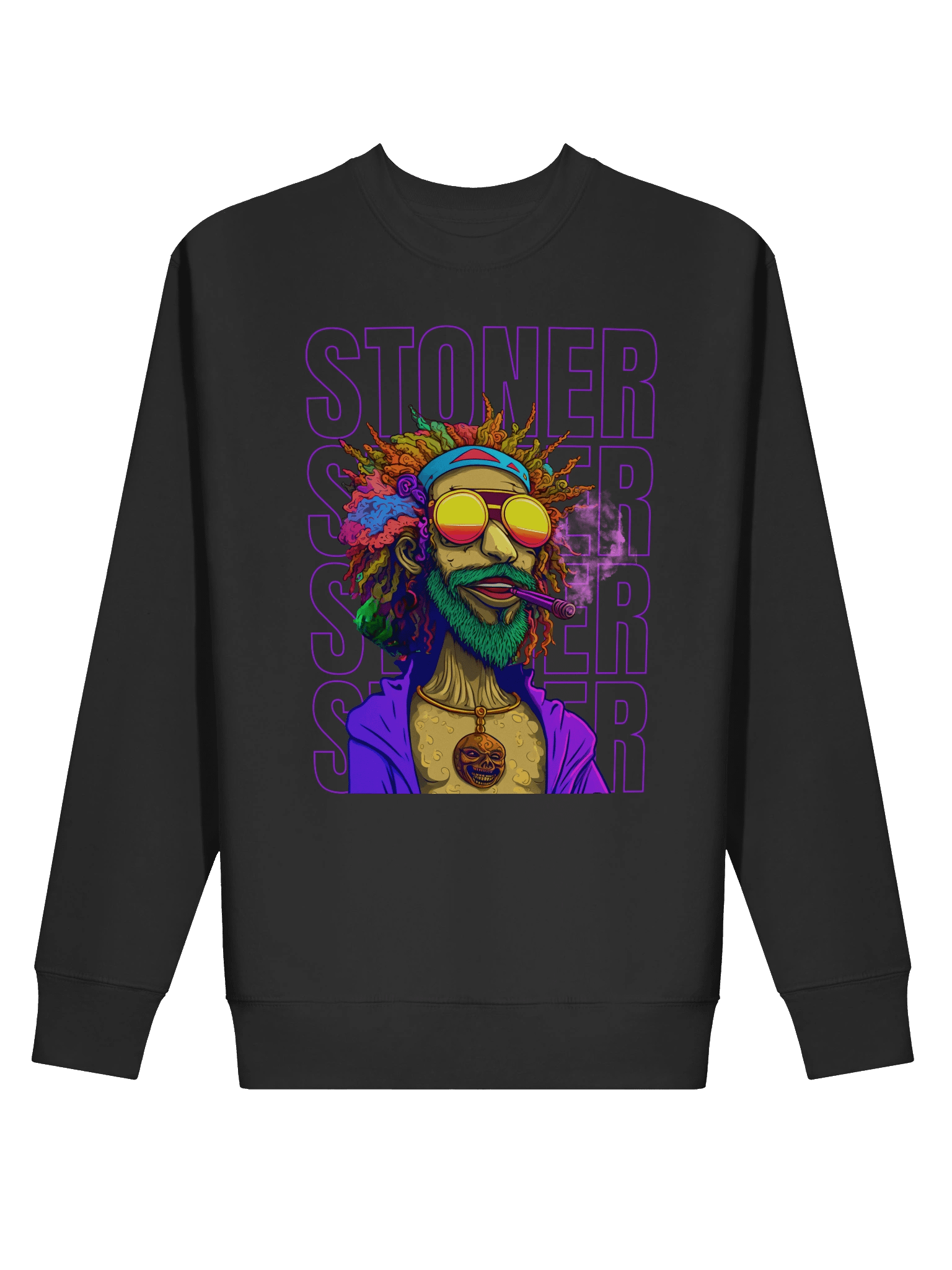 Psychedelic - Stoner Dude - Cannabis Design | Premium Unisex Sweatshirt product image (7)