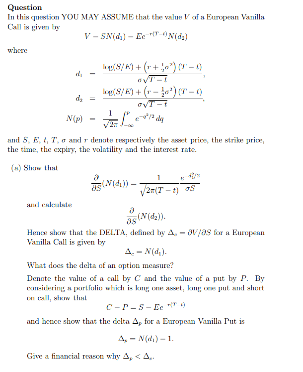 TD - a European vanilla call, the delta of an option and the portfolio product image (1)