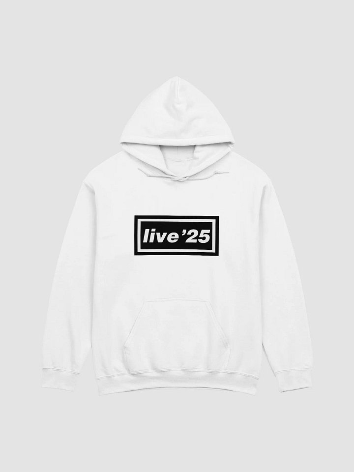 Live '25 Unisex Hoodie White product image (1)