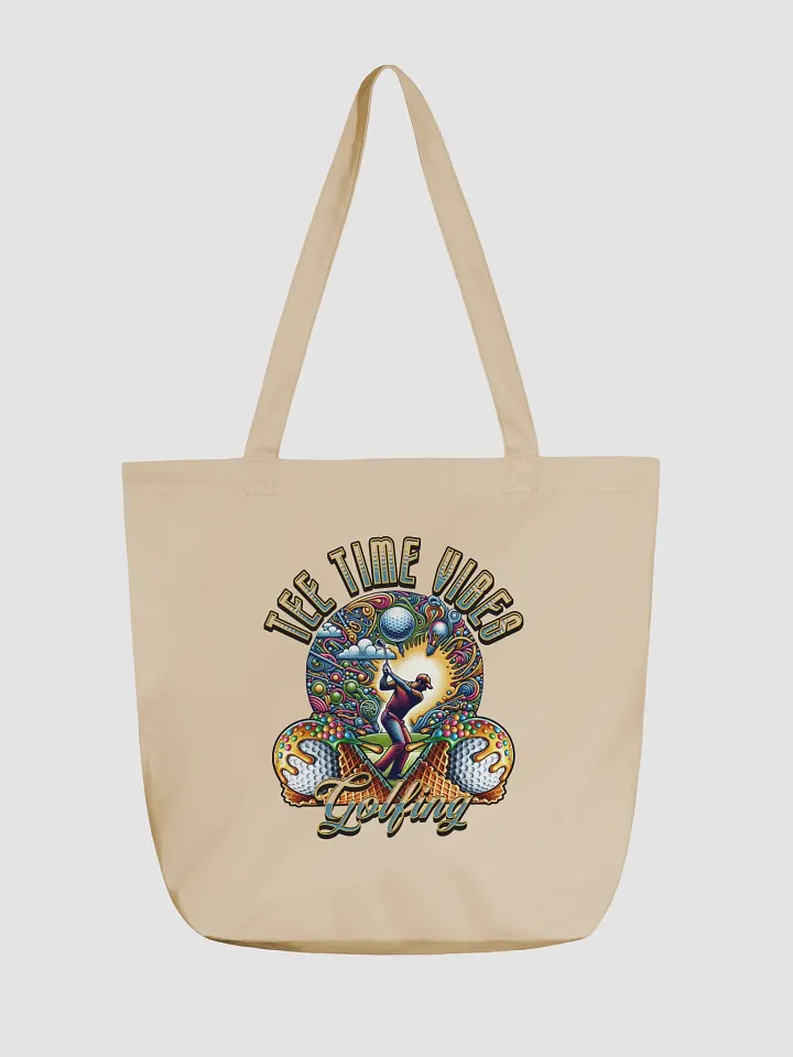 Tee Times Vibes Golfing Eco-Friendly Tote Bag product image (5)