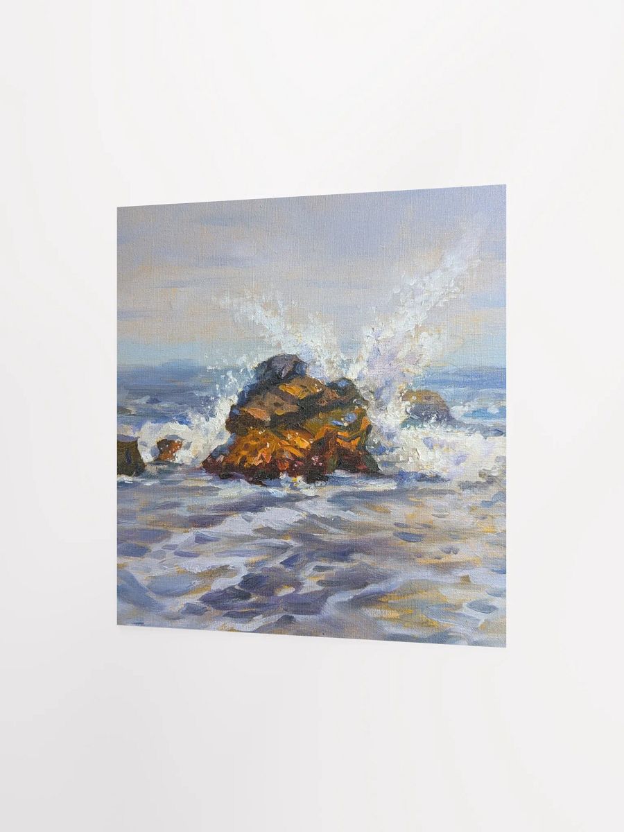 Rocks and waves on the beach-Oil Painting Paper Poster product image (9)