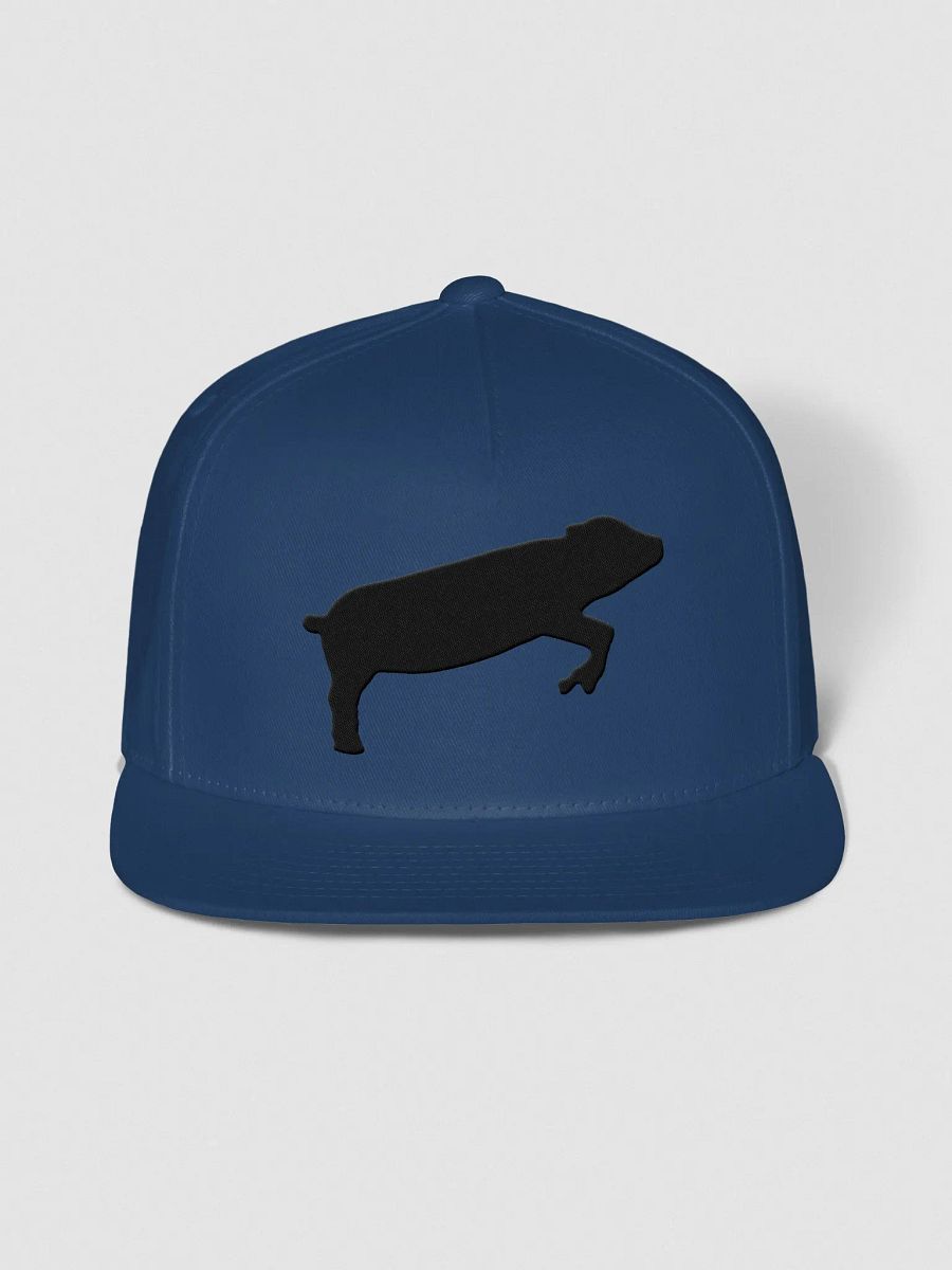 Leaping Pig Logo DARK (Yupoong Flat Snapback Cap) product image (9)