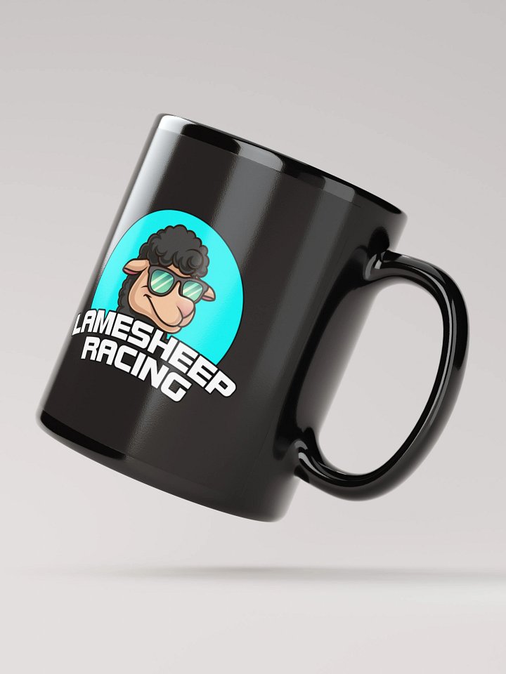 Cool Sheep Black Mug "Racing is life..." product image (2)