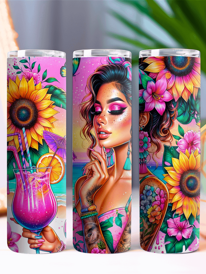 It's Not Alcohol - Tropical Colors Summer Vibes Stainless Steel Tumbler product image (2)