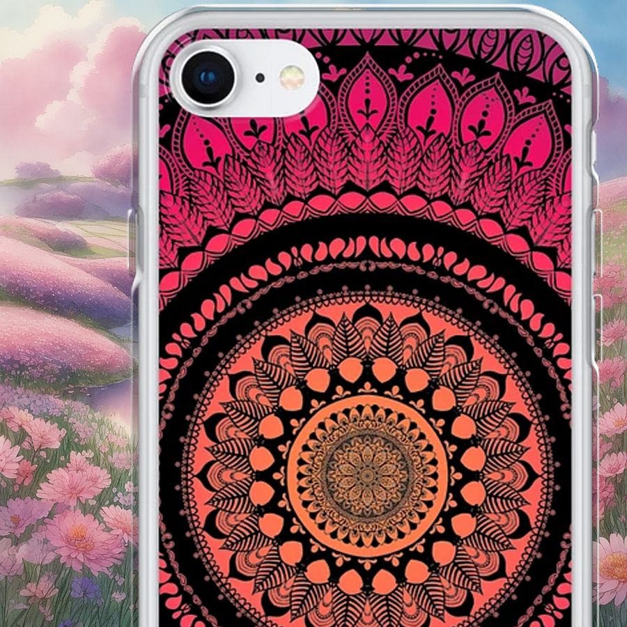 Pink mandala phone cover product image (1)