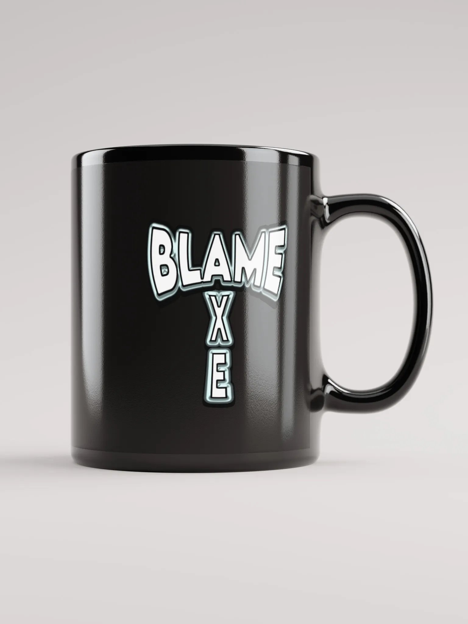 Blame Axe Mug Black w/white letters product image (2)